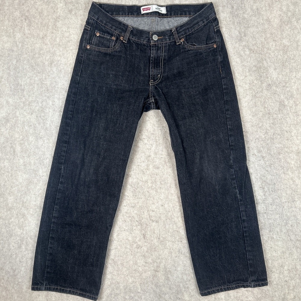Levis Kids Size‎ 10 Husky 550 Relaxed Boot Cut Jeans 10M Black